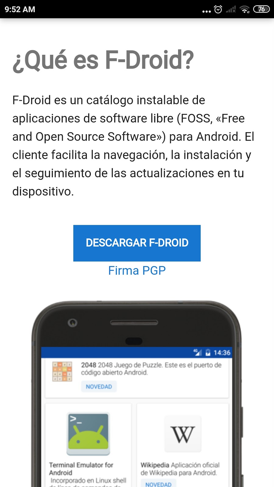 Instalación de F-Droid